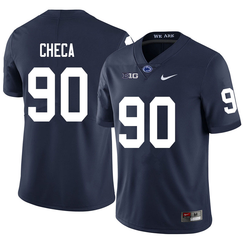 Men #90 Rafael Checa Penn State Nittany Lions College Football Jerseys Sale-Navy